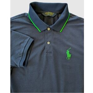 Polo Golf Ralph Lauren Performance Pro Fit shirt Navy Green Big Polo Player Pony